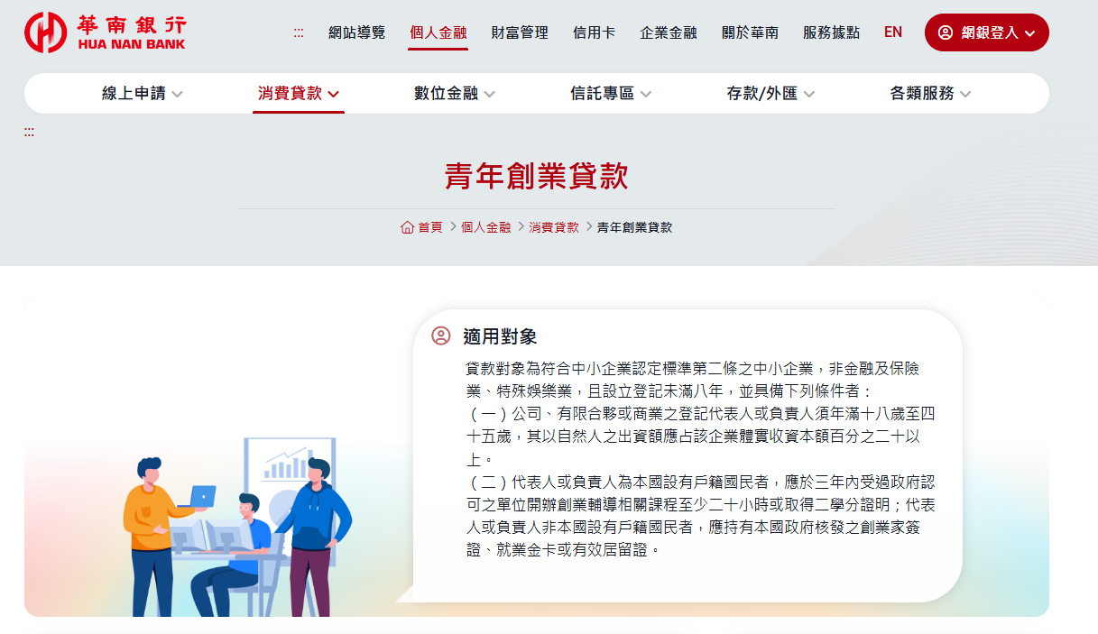 華南銀行青年創業貸款