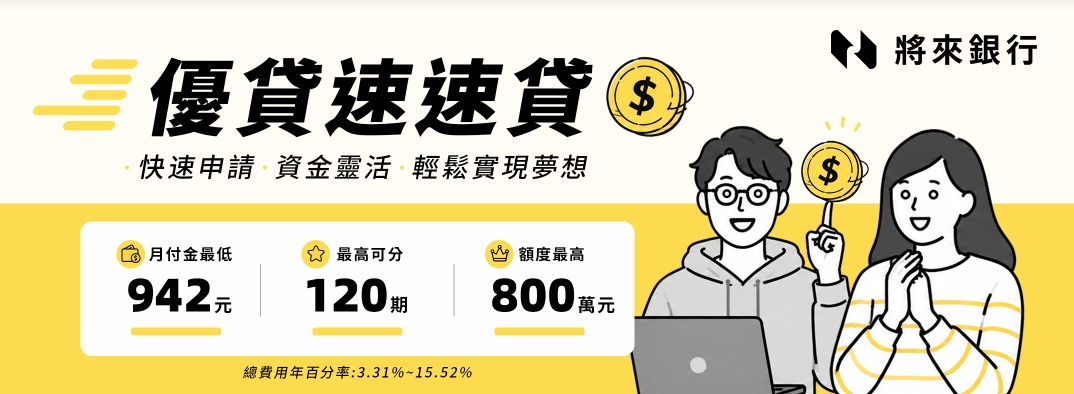 將來銀行免等貸介紹