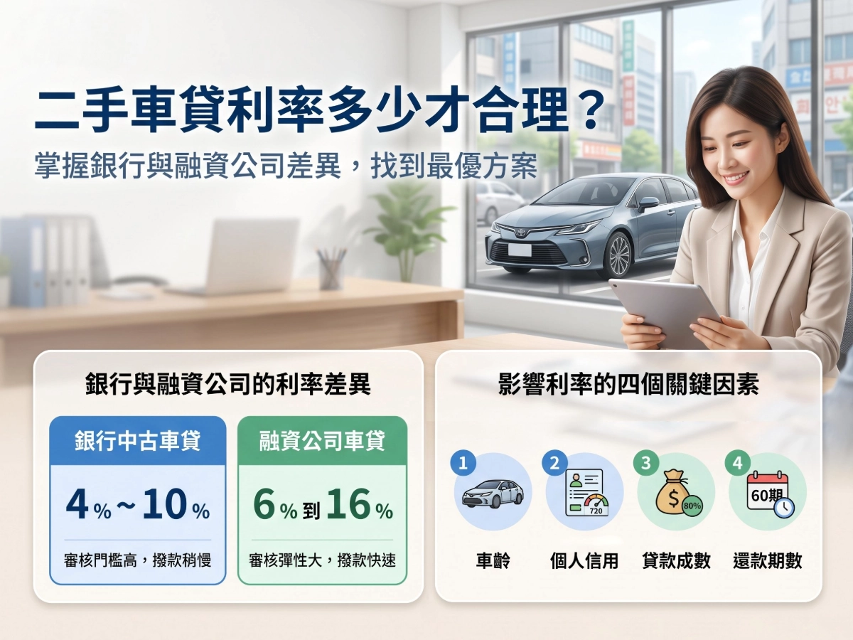 二手車貸利率多少才合理