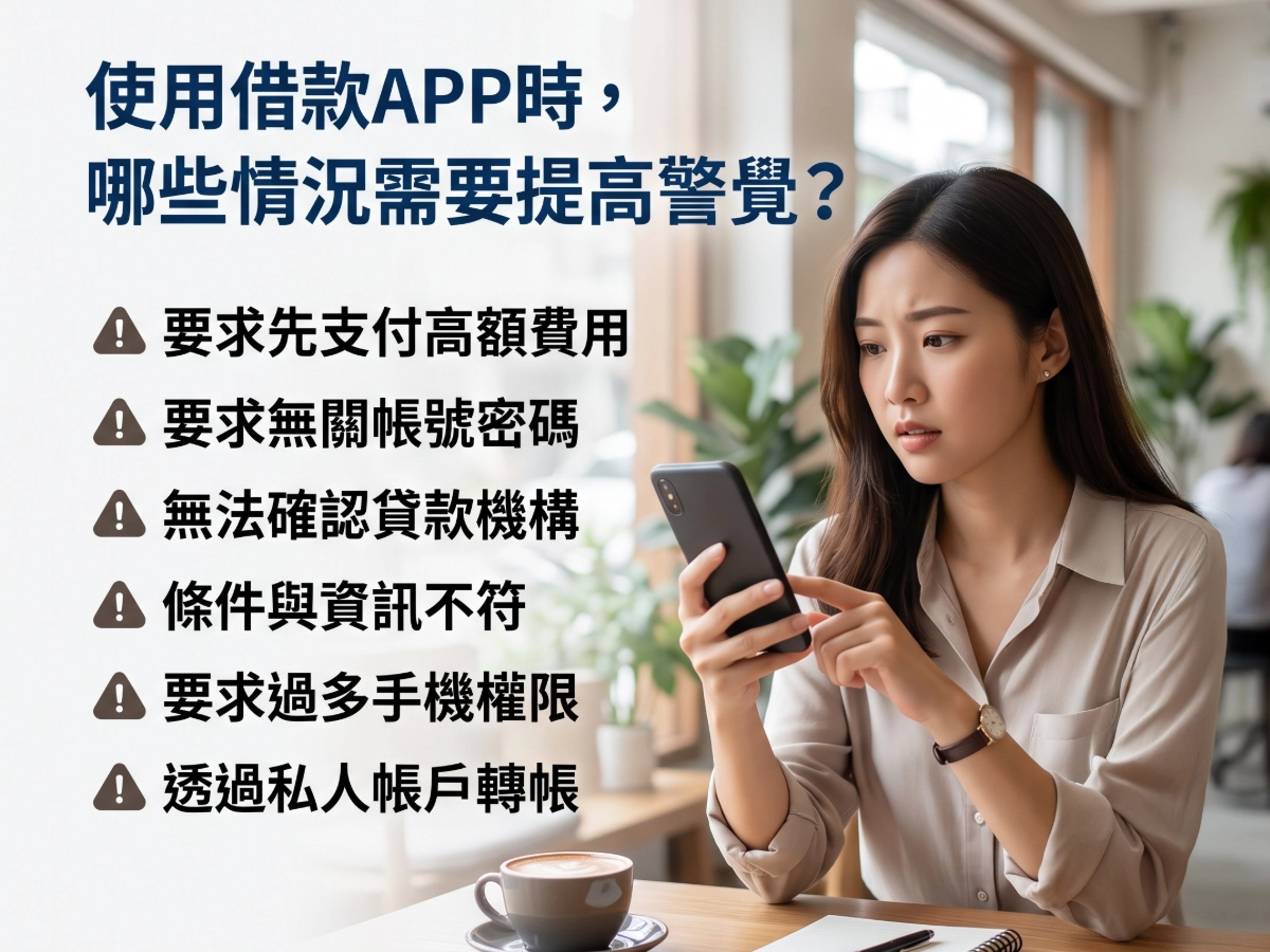 使用借款APP時，哪些情況需要提高警覺