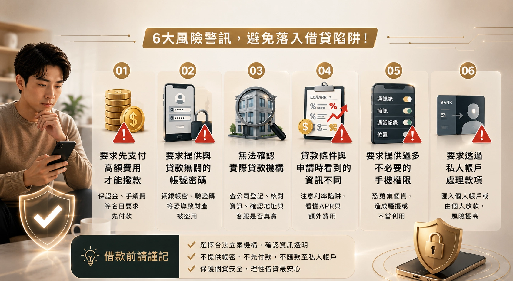 使用借款APP時,哪些情況需要提高警覺?6大風險警訊/曜衡融資