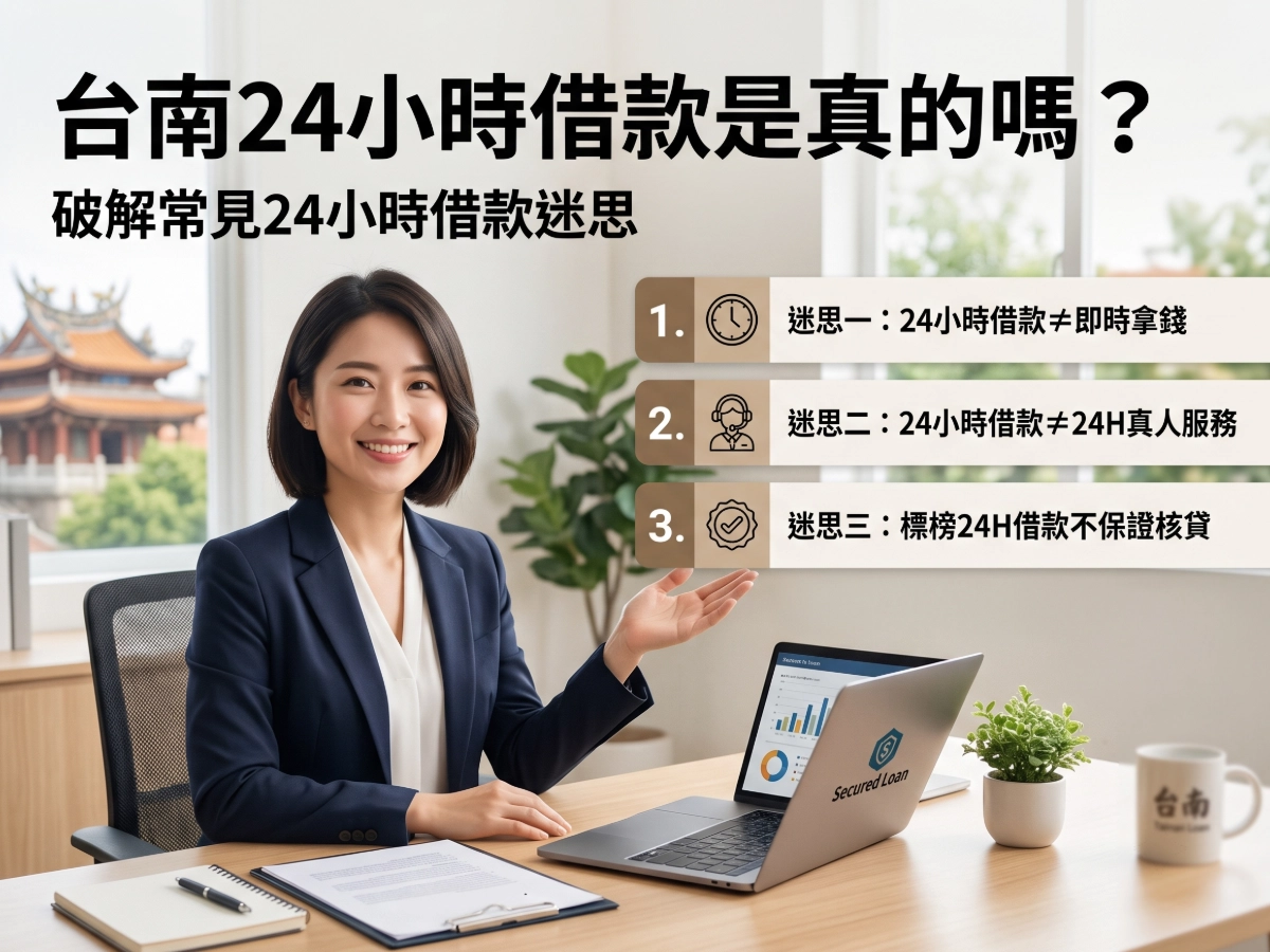 台南24小時借款是真的嗎?破解常見24小時借款迷思