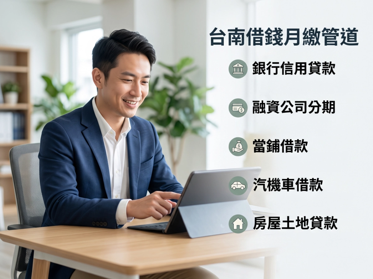 台南借錢月繳有哪些管道