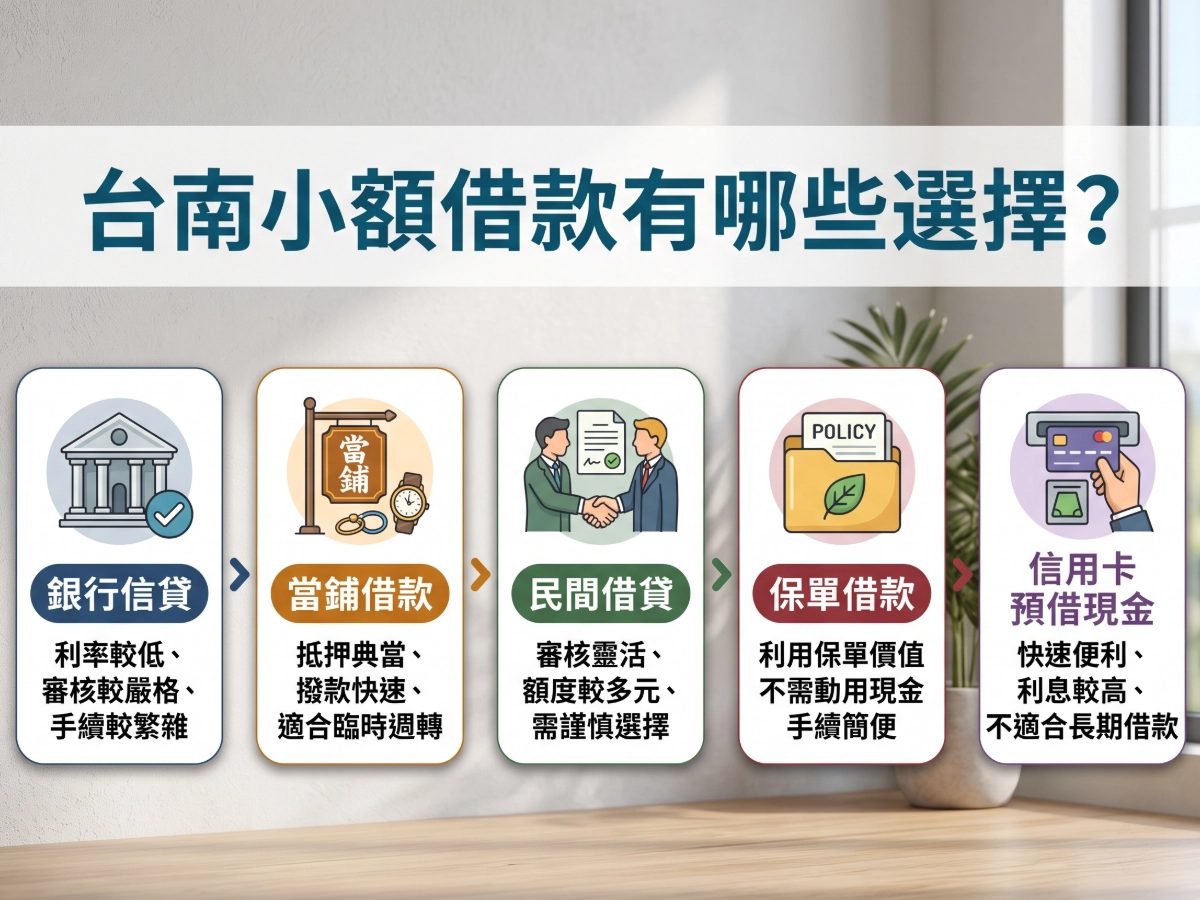 台南小額借款有哪些選擇