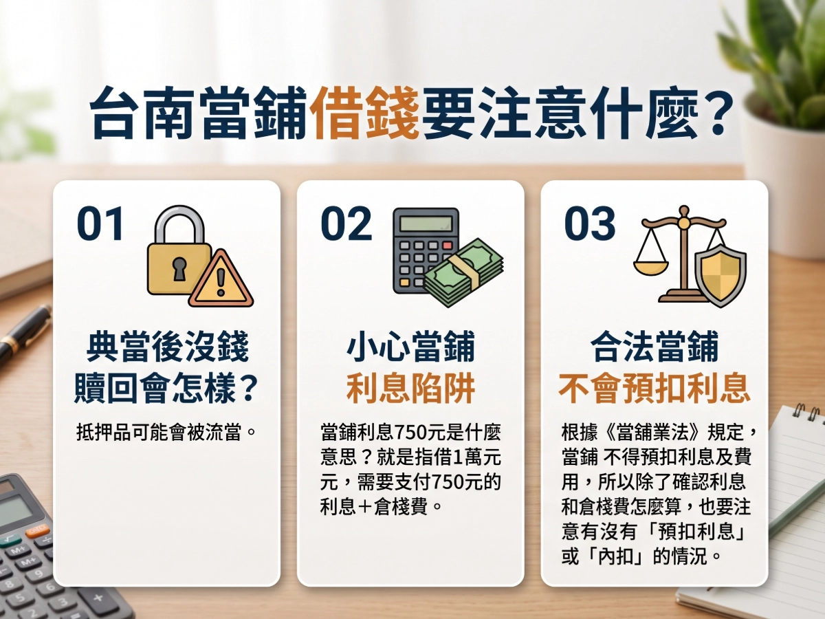 台南當鋪借錢要注意什麼