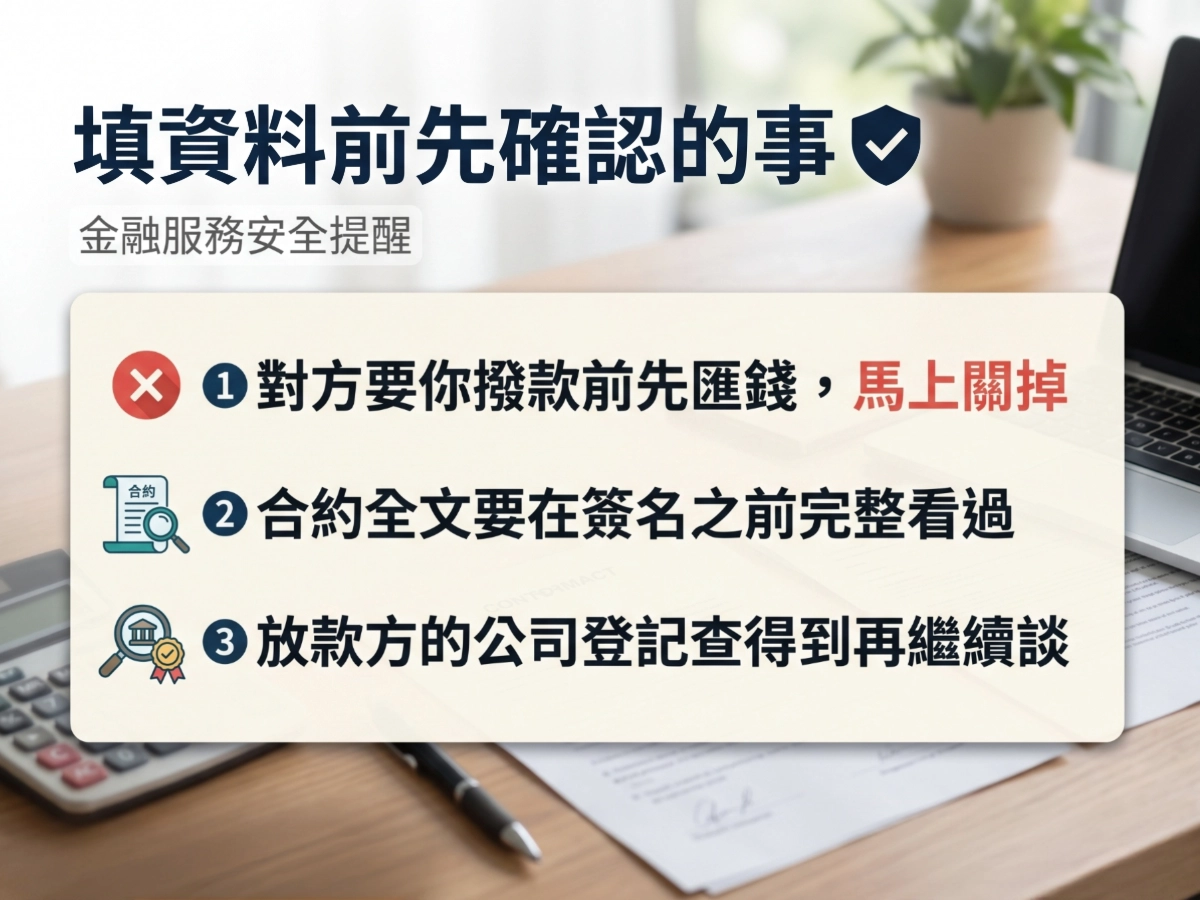 填資料前先確認的事