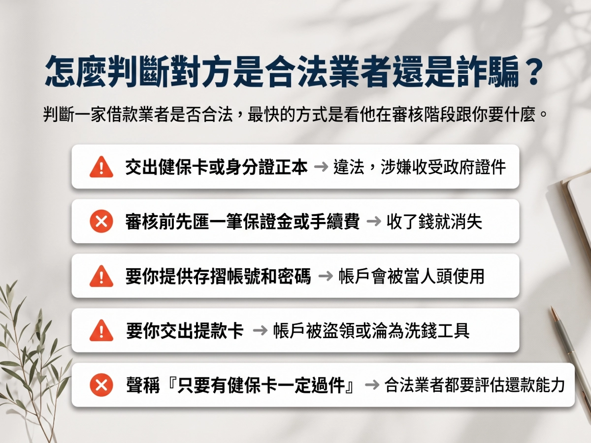 怎麼判斷對方是合法業者還是詐騙