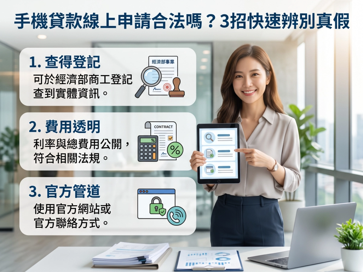 手機貸款線上申請合法嗎?3招快速辨別真假
