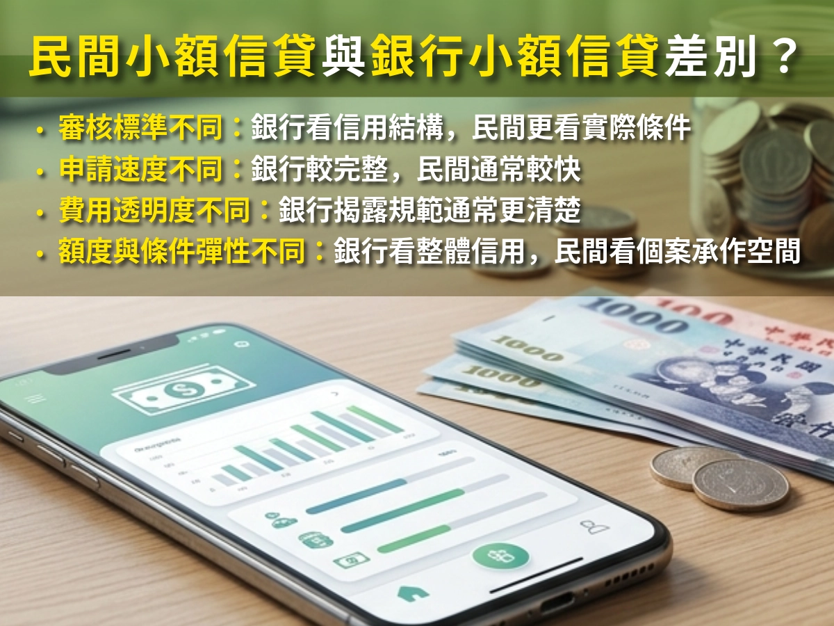 民間小額信貸與銀行小額信貸差別