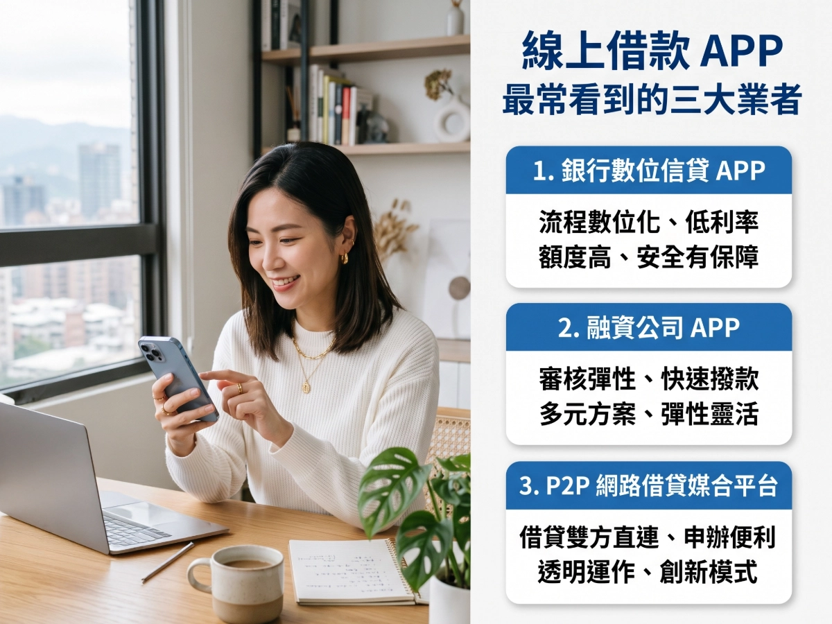 線上借款APP最常看到的三大業者