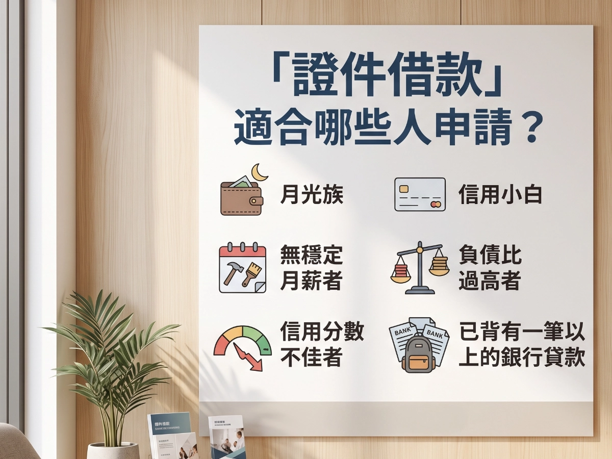 「證件借款」適合哪些人申請