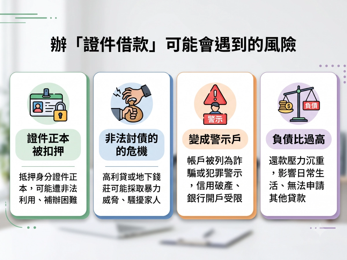 辦「證件借款」可能會遇到的風險